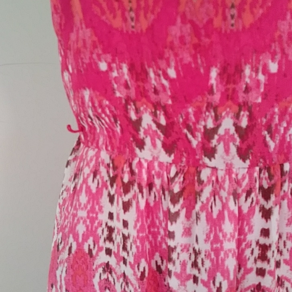 Dressbarn Lined Low Back Dress 12 Petite Coral Tangerine Pink Orange - Picture 7 of 16